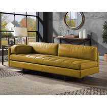 Butter yellow italian store leather sofa